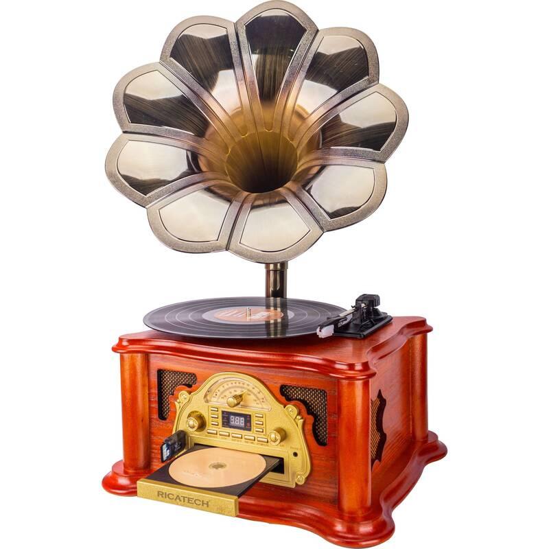 Gramofon Ricatech RMC360 dřevo