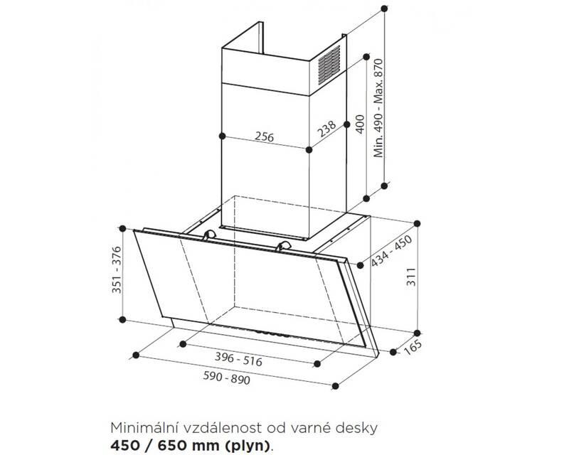 Odsavač par Faber GREXIA GRES DG BK A90 černý