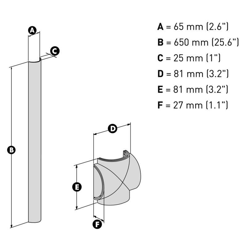 Příslušenství Meliconi Cable Cover 65 Maxi, kryt kabeláže černý