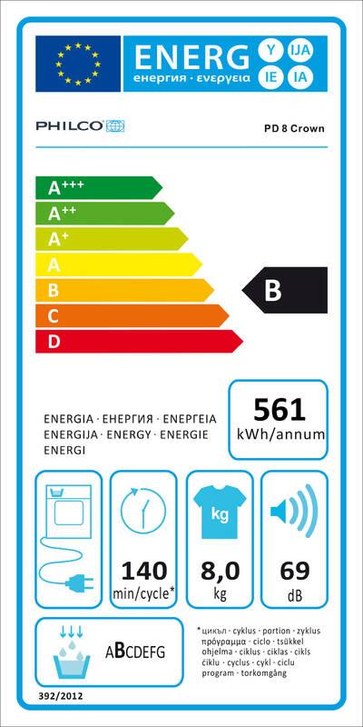 Sušička prádla Philco PD 8 Crown bílá