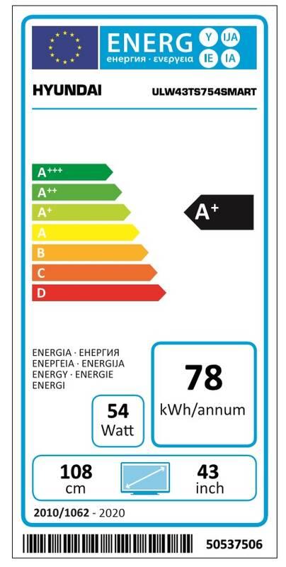 Televize Hyundai ULW 43TS754 SMART černá
