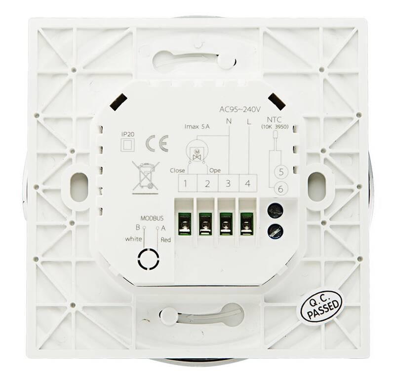 Termostat iQtech SmartLife GALW-W, WiFi termostat pro kotle s potenciálovým spínáním bílý