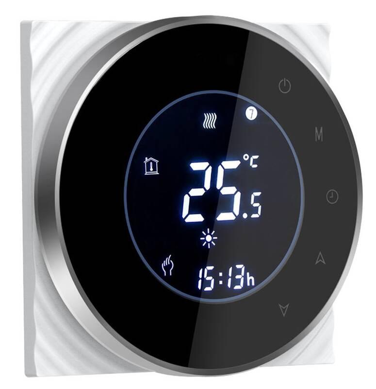 Termostat iQtech SmartLife GBLW-B, WiFi termostat pro podlahové vytápění černý