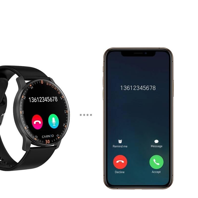 Chytré hodinky Carneo Gear platinum černá