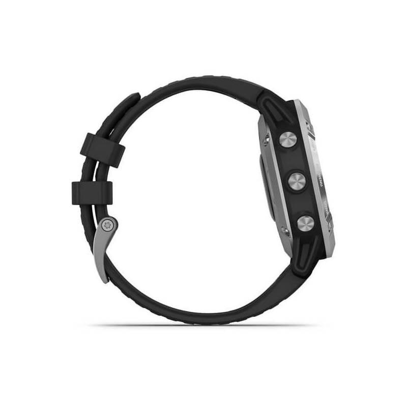 GPS hodinky Garmin fenix6 Solar - Silver Black Band