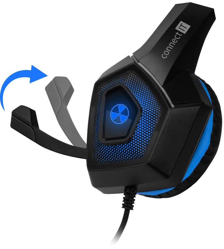 Headset Connect IT Battle RNBW Edition 2 černý modrý