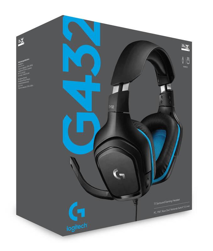 Headset Logitech G432 7.1 Surround Sound černý