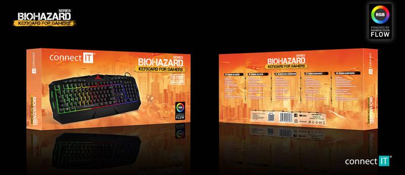 Klávesnice Connect IT Biohazard, CZ SK černá