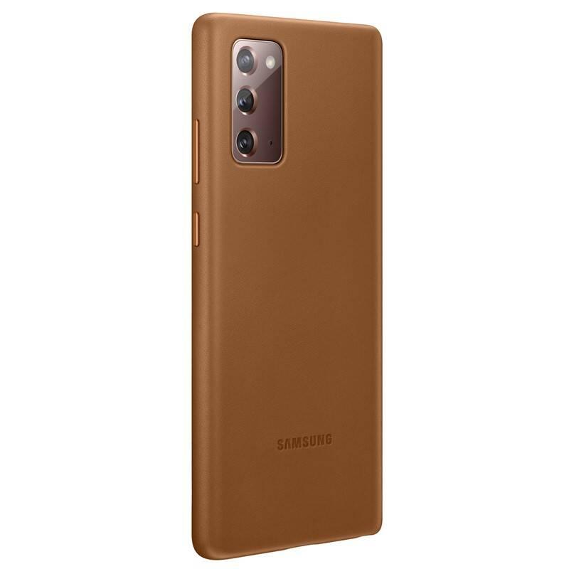 Kryt na mobil Samsung Leather Cover na Galaxy Note20 hnědý