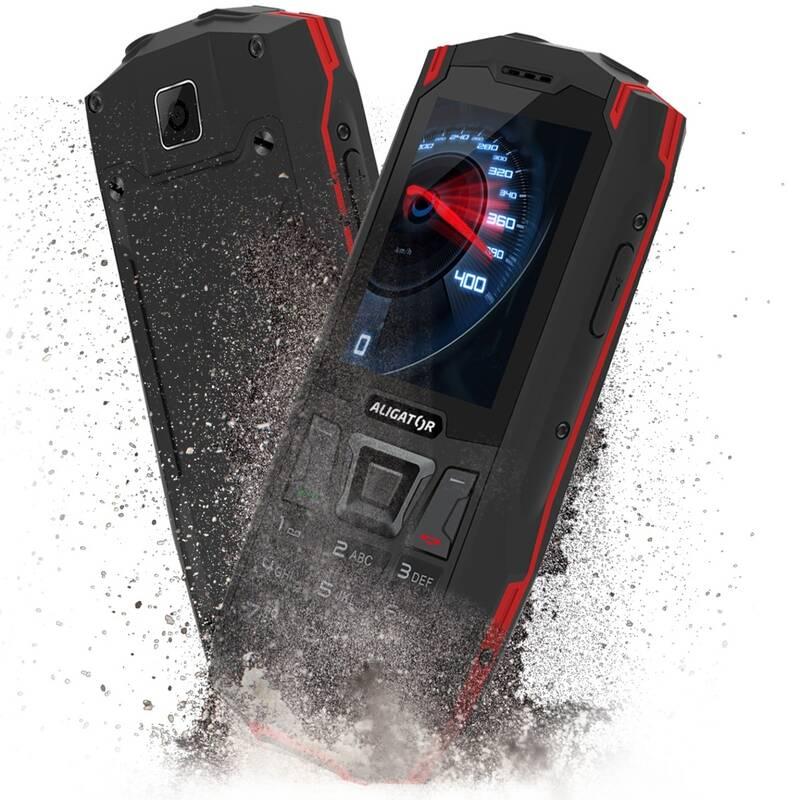 Mobilní telefon Aligator K50 eXtremo černý červený