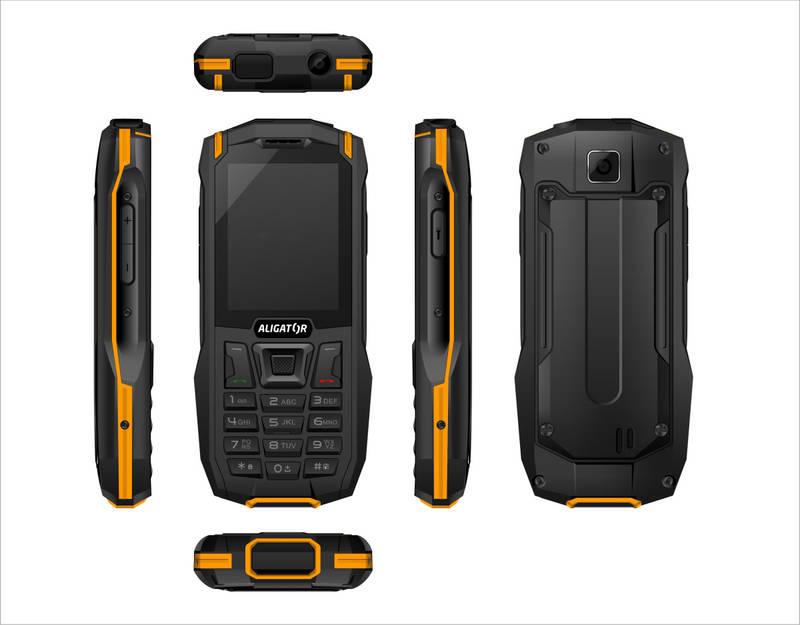Mobilní telefon Aligator K50 eXtremo černý oranžový, Mobilní, telefon, Aligator, K50, eXtremo, černý, oranžový