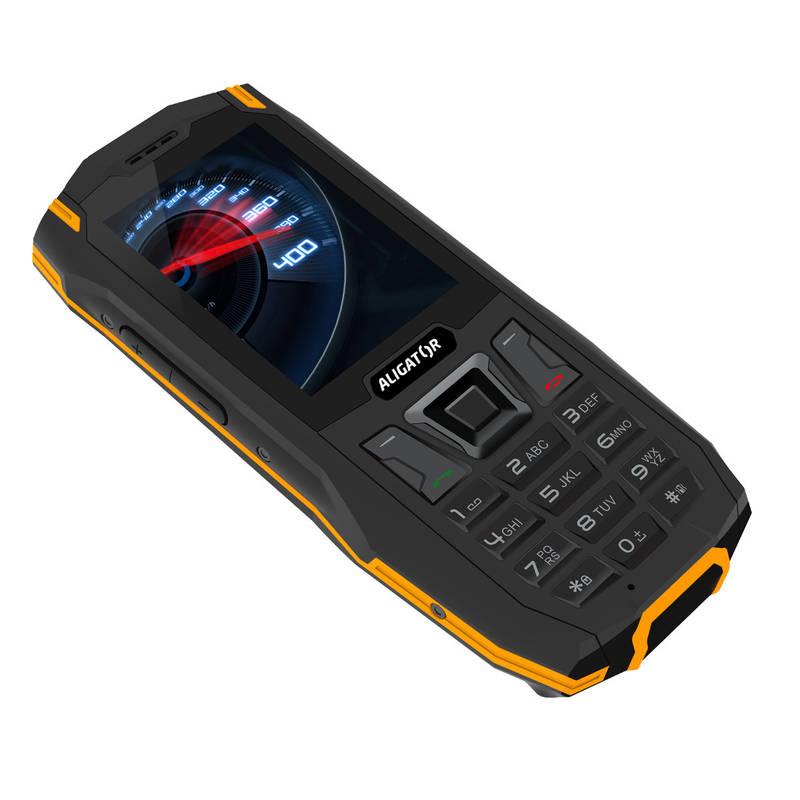 Mobilní telefon Aligator K50 eXtremo černý oranžový, Mobilní, telefon, Aligator, K50, eXtremo, černý, oranžový