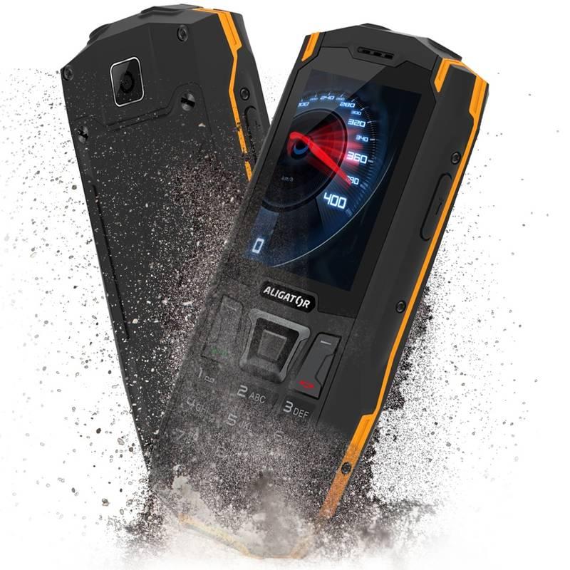 Mobilní telefon Aligator K50 eXtremo černý oranžový
