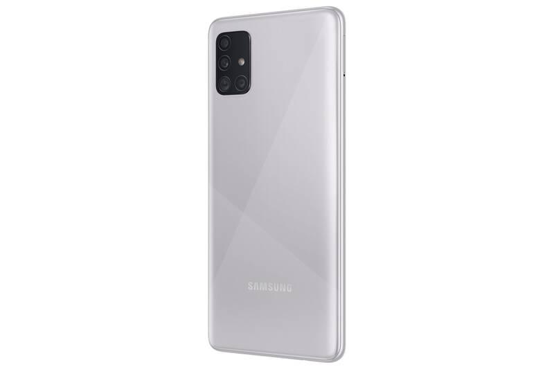Mobilní telefon Samsung Galaxy A51 stříbrný, Mobilní, telefon, Samsung, Galaxy, A51, stříbrný