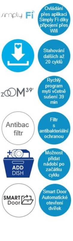 Myčka nádobí Candy Brava H CF 3C7LFW bílá barva