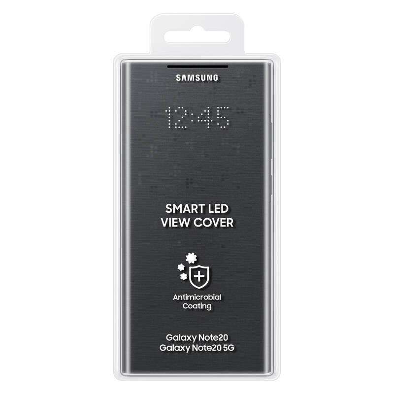Pouzdro na mobil flipové Samsung LED View na Galaxy Note20 černé