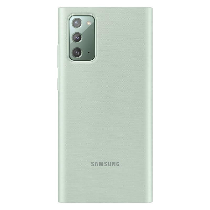Pouzdro na mobil flipové Samsung LED View na Galaxy Note20 zelené