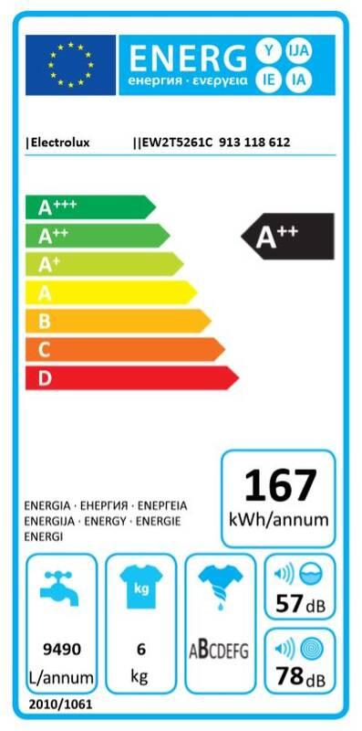 Pračka Electrolux PerfectCare 600 EW2T5261C bílá