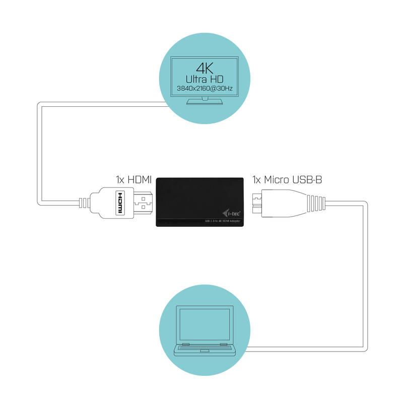 Redukce i-tec Micro USB 3.0 HDMI 4K Ultra HD, Redukce, i-tec, Micro, USB, 3.0, HDMI, 4K, Ultra, HD