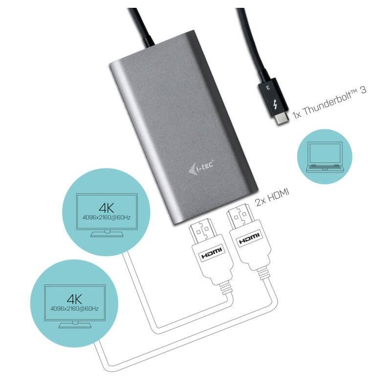 Redukce i-tec Thunderbolt 3 2x HDMI