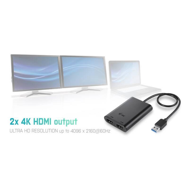 Redukce i-tec USB 3.0 2x HDMI 4K