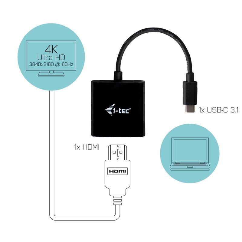 Redukce i-tec USB-C HDMI 4K 60 Hz černá