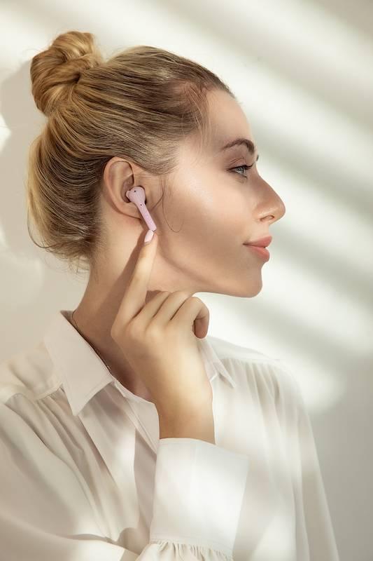 Sluchátka Defunc True Go Slim růžová