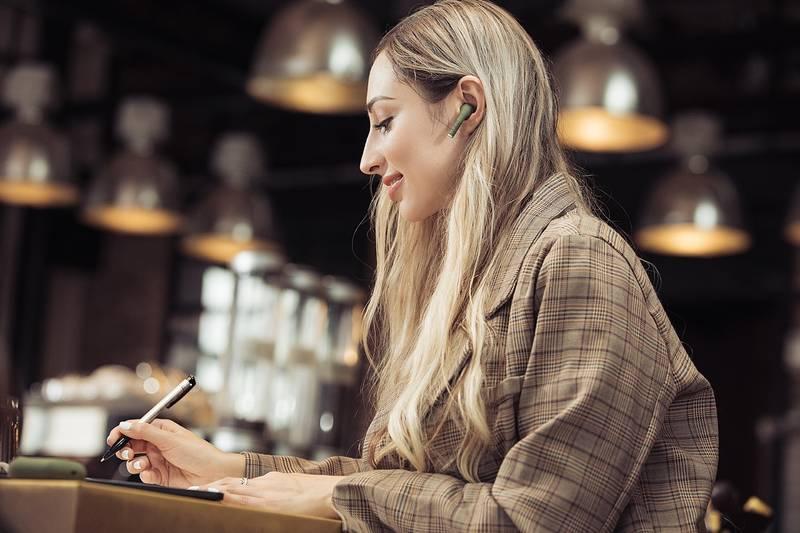 Sluchátka Defunc True Go Slim zelená