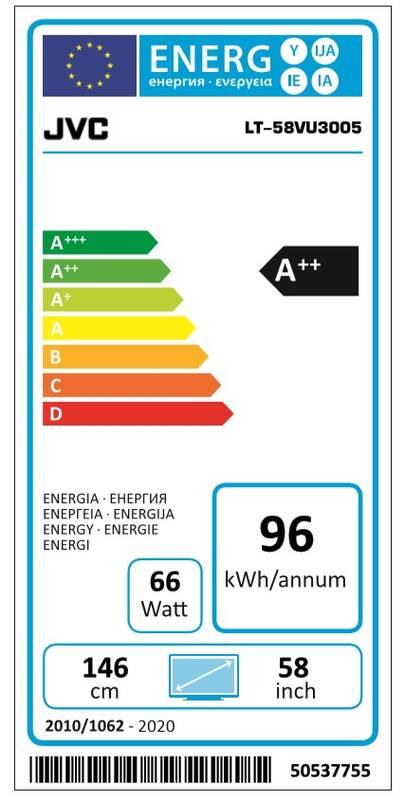 Televize JVC LT-58VU3005 černá