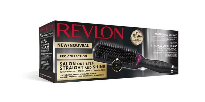 Žehlicí kartáč Revlon PRO COLLECTION RVST2168E SALON ONE-STEP STRAIGHT AND SHINE™ černý