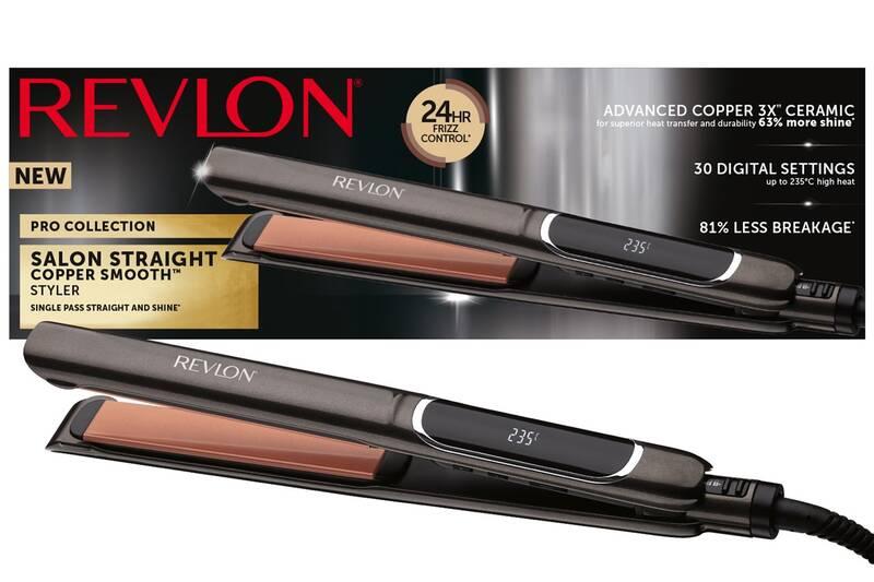 Žehlička na vlasy Revlon PRO COLLECTION RVST2175E SALON STRAIGHT COPPER SMOOTH™ černá