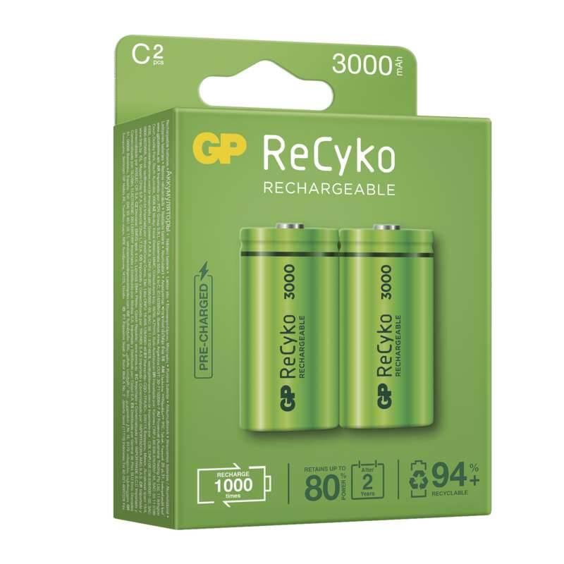 Baterie nabíjecí GP ReCyko, HR14, C, 3000mAh, NiMH, krabička 2ks, Baterie, nabíjecí, GP, ReCyko, HR14, C, 3000mAh, NiMH, krabička, 2ks