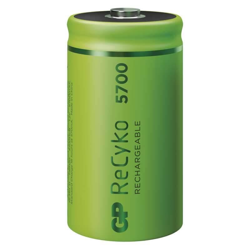 Baterie nabíjecí GP ReCyko, HR20, D, 5700mAh, NiMH, krabička 2ks