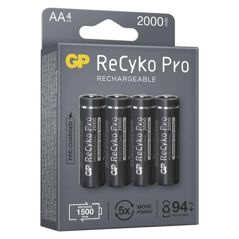 Baterie nabíjecí GP ReCyko Pro, HR06, AA, 2000mAh, NiMH, krabička 4ks, Baterie, nabíjecí, GP, ReCyko, Pro, HR06, AA, 2000mAh, NiMH, krabička, 4ks