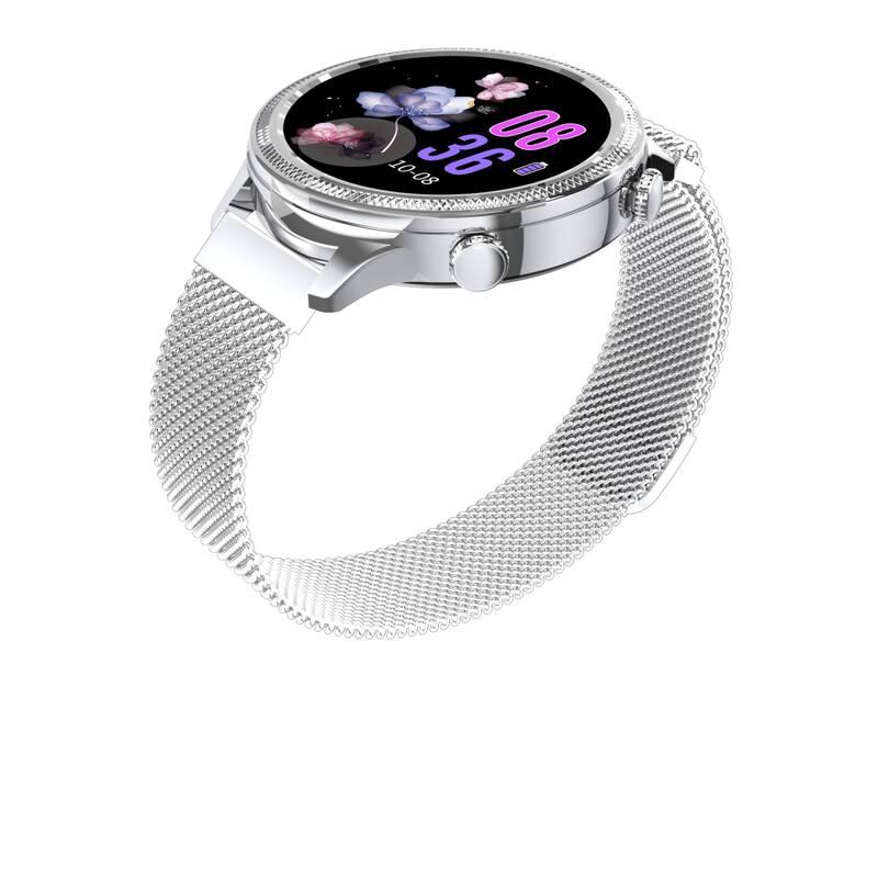 Chytré hodinky Carneo Gear Deluxe stříbrné, Chytré, hodinky, Carneo, Gear, Deluxe, stříbrné