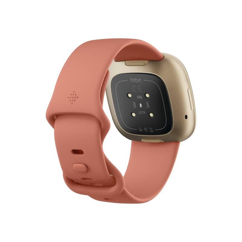 Chytré hodinky Fitbit Versa 3 - Pink Clay Soft Gold Aluminum