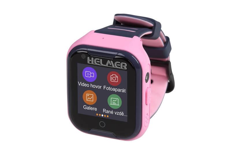 Chytré hodinky Helmer LK709 dětské s GPS lokátorem růžový