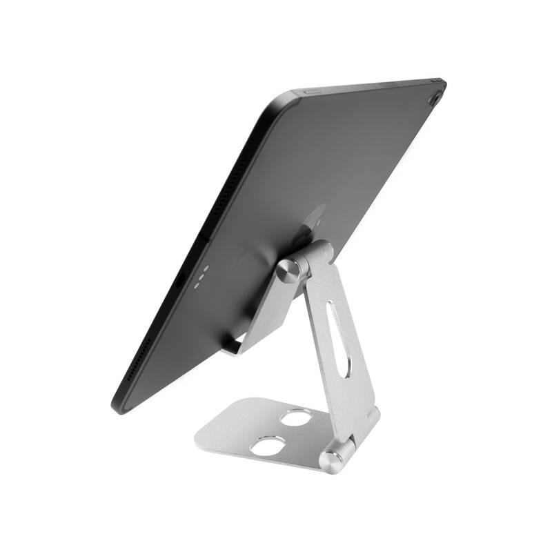 Držák FIXED Frame Phone na stůl pro mobilní telefony stříbrný