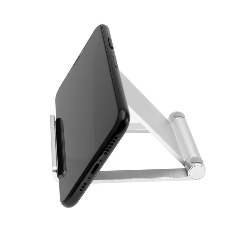 Držák FIXED Frame Tab na stůl pro mobilní telefony a tablety stříbrný