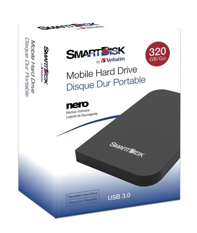 Externí pevný disk 2,5" SmartDisk by Verbatim 320GB USB 3,0 černý