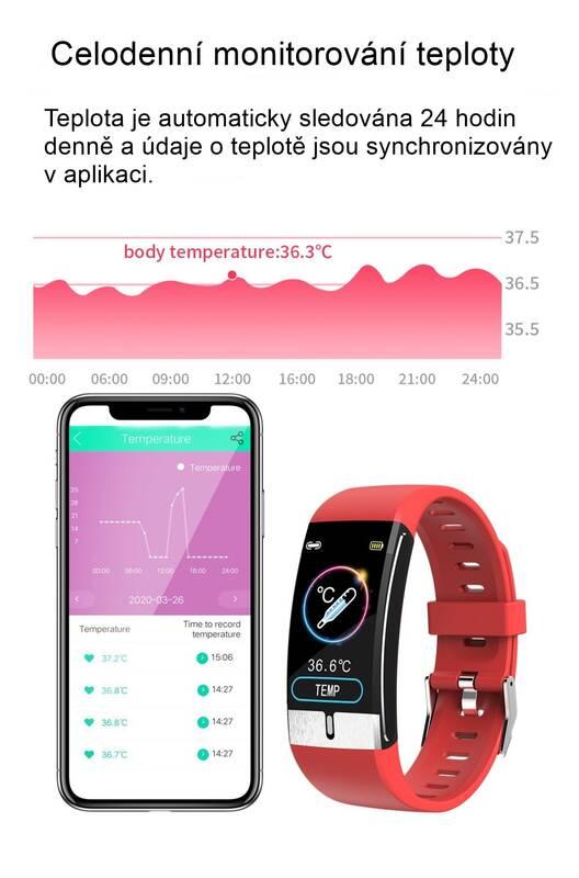 Fitness náramek IMMAX Temp Fit černý