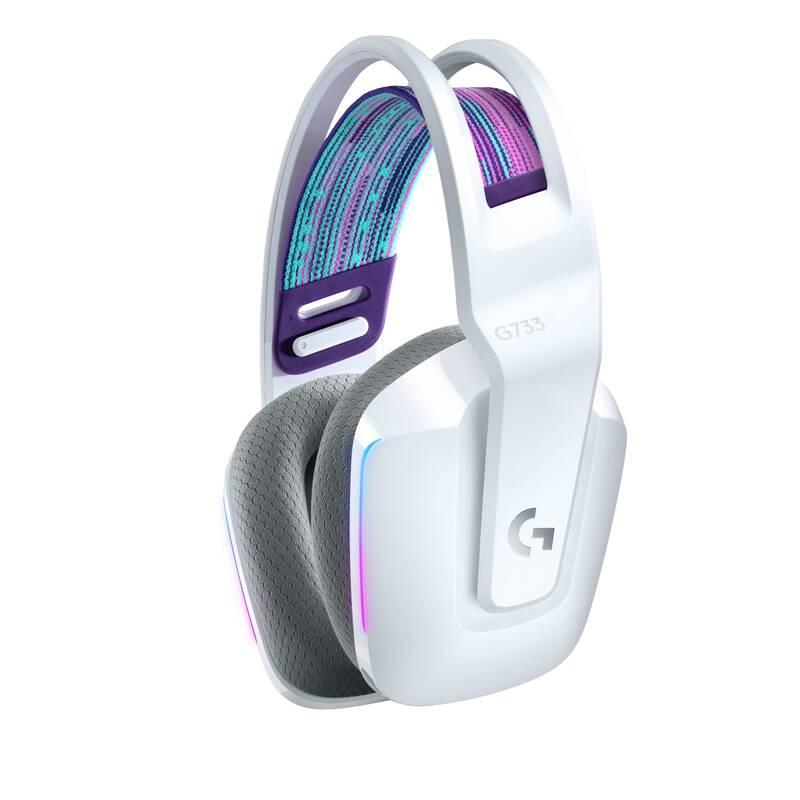 Headset Logitech G733 Lightspeed Wireless RGB bílý