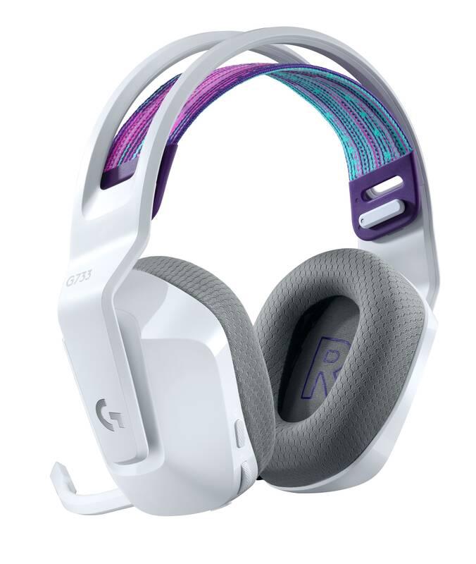 Headset Logitech G733 Lightspeed Wireless RGB bílý