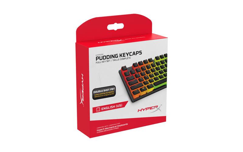 Herní klávesy HyperX Pudding Keycaps Full Key Set, PBT, US černé, Herní, klávesy, HyperX, Pudding, Keycaps, Full, Key, Set, PBT, US, černé