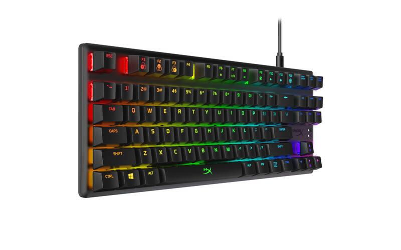 Klávesnice HyperX Alloy Origins Core HX, Aqua Switch, US layout černá