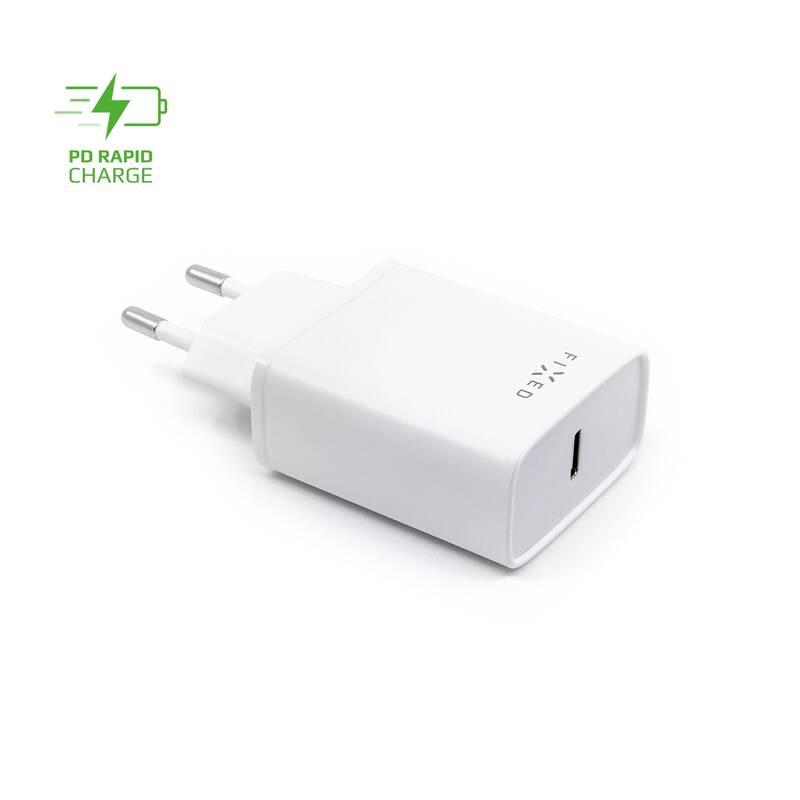 Nabíječka do sítě FIXED USB-C PD 18W bílá