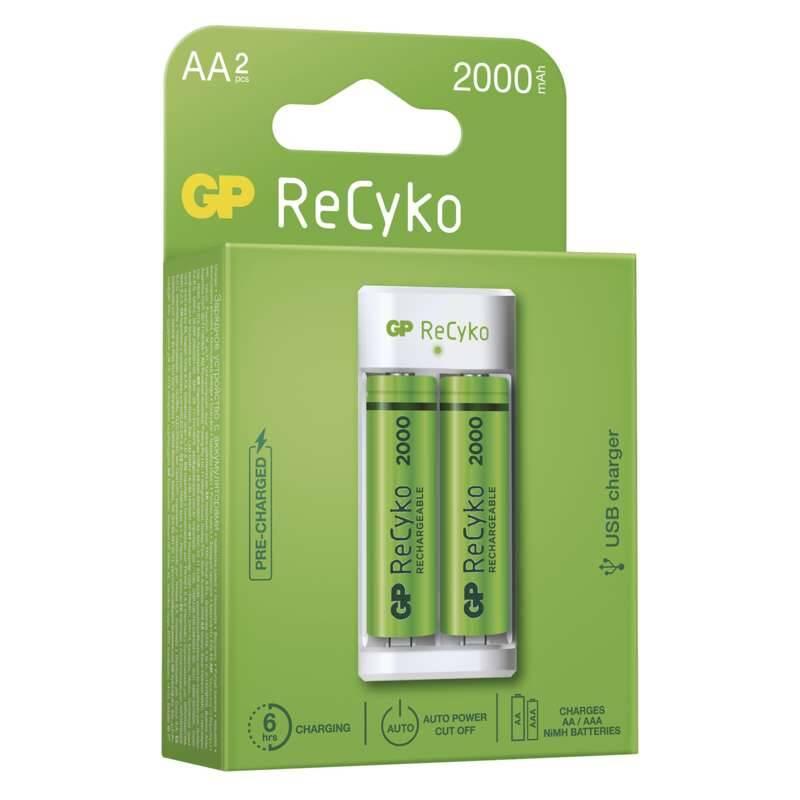 Nabíječka GP Eco E211 2× AA ReCyko 2000