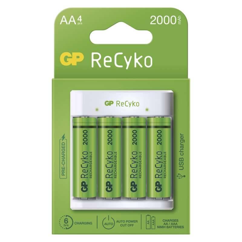 Nabíječka GP Eco E411 4× AA ReCyko 2000