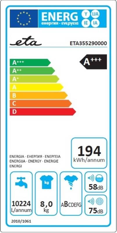 Pračka ETA 355290000 bílá
