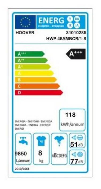 Pračka Hoover HWP 48AMBCR 1-S bílá
